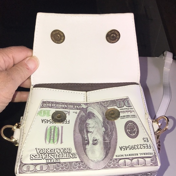 NWT Women’s Money Print Crossbody Bag - Picture 10 of 13